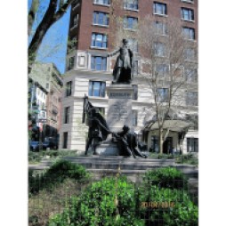 A Kossuth szobor a Riverside Drive-on W 113rd St.